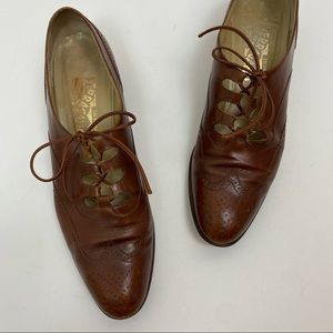 VTG Salvatore Ferragamo Lace Up Open Brogues